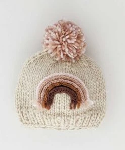 Huggalugs Mauve Rainbow Knit Beanie Hat Clothing, Accessories & Mens