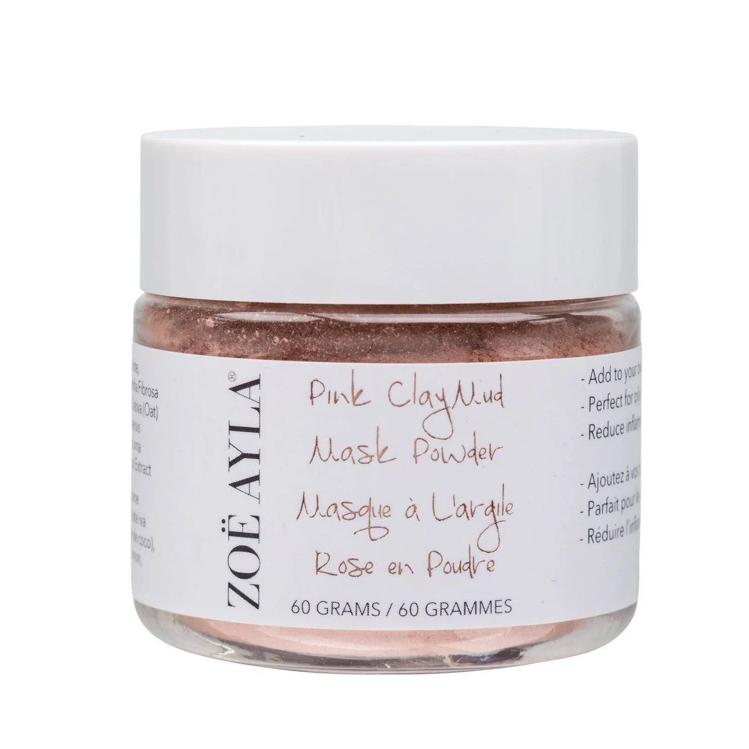 Zoe Ayla Bath & Body Pink Clay Mud Mask Powder Zoe Ayla Bath & Body Pink Clay Mud Mask Powder