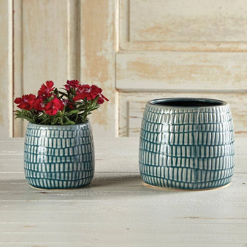 47th & Main (Creative Brands) Cream And Gray Planter, Large Vases 47th & Main (Creative Brands) Cream And Gray Planter, Large Vases