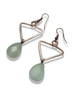Anju Jewelry Banjara Aventurine Stone Triangle Earrings