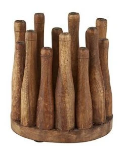 47th & Main (Creative Brands) Vases Wooden Roller Pin Planter
