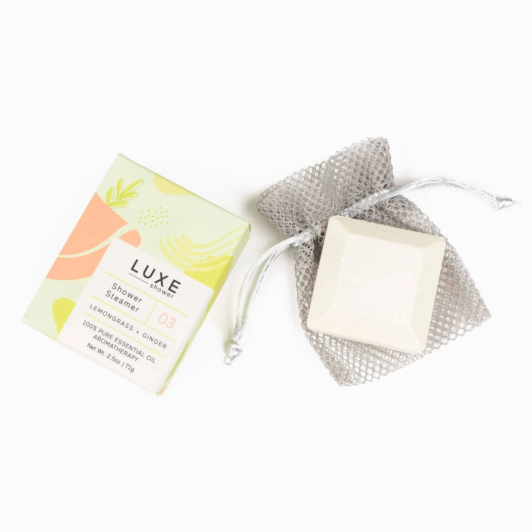 Cait + Co Luxe Lemongrass + Ginger Shower Steamer Fizzy Bomb Cait + Co Luxe Lemongrass + Ginger Shower Steamer Fizzy Bomb