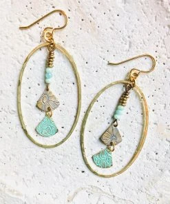 Darby Drake Jewelry & Design Oval & Fan Earrings Clothing, Accessories & Mens