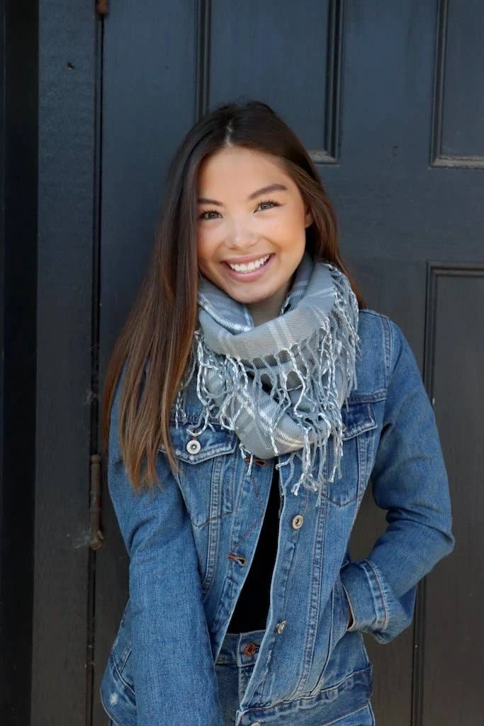 Panache Accessories Blue And Cream Plaid Infinity Scarf Clothing, Accessories & Mens Panache Accessories Blue And Cream Plaid Infinity Scarf Clothing, Accessories & Mens