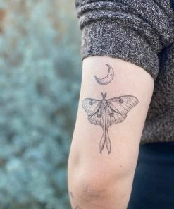 NatureTats Bath & Body Luna Moth Temporary Tattoo