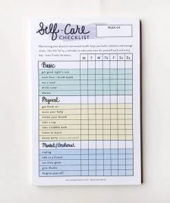 Steel Petal Press Stationery Self Care Checklist Tracker