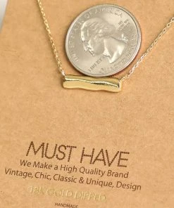 Fame Accessories Bar Pendant Necklace