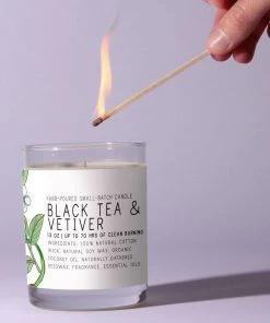 Just Bee Cosmetics Home Goods Black Tea Vetiver Candles