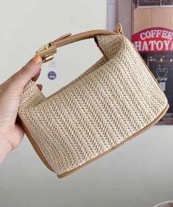 ESLEY Summer Woven Handbag Clothing, Accessories & Mens