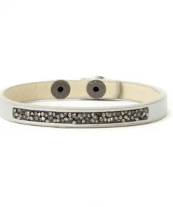 Splendid Iris Clothing, Accessories & Mens Silver Shimmer Charcoal Bracelet