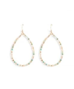 Splendid Iris Clothing, Accessories & Mens Gold & Crystal Teardrop Earrings