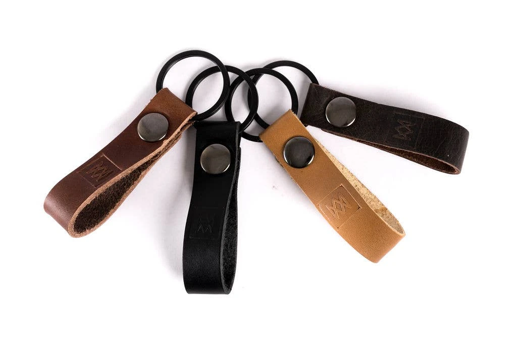 Mission Leather Co Brown Leather Loop Keychain Mission Leather Co Brown Leather Loop Keychain