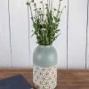 Foreside Home & Garden Home Goods Modern Brass Vase Green