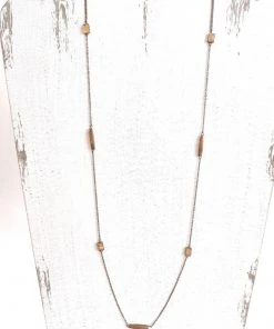 Panache Accessories Long Gold Stud Necklace