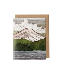 Red Umbrella Designs Mt Baker Greeting Card