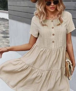 ESLEY Summer Days Ruffled Short Dress