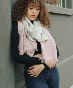 Leto Accessories Clothing, Accessories & Mens Pink Two-Tone Ombre Scarf