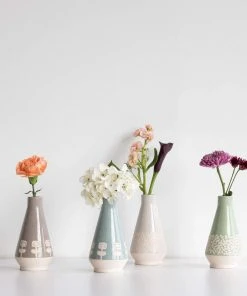 Foreside Home & Garden Blue Floral Bud Vase Vases