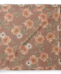 Mini Wander, LLC Peony Blooms Muslin Swaddle Baby Blanket