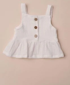 Babe Basics Baby & Pets White Ruffle Baby Tank