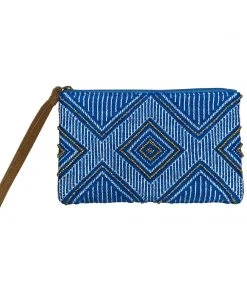 Chloe & Lex Turquoise XOX Beaded Wristlet Bags