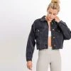 Mono B Clothing, Accessories & Mens Raw & Ribbed Crop Denim Jacket