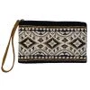 Chloe & Lex Black White Beaded Wristlet