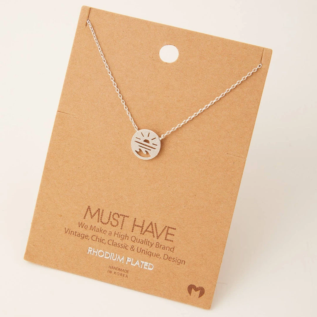 Fame Accessories Clothing, Accessories & Mens Sunset Circle Disc Charm Necklace Fame Accessories Clothing, Accessories & Mens Sunset Circle Disc Charm Necklace