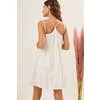 Lush Clothing White Sleeveless Mini Dress