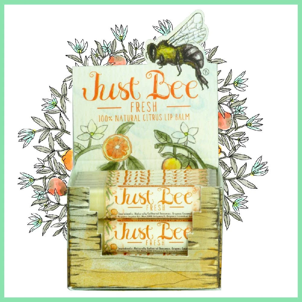 Just Bee Cosmetics Citrus Fresh Lip Balm Just Bee Cosmetics Citrus Fresh Lip Balm