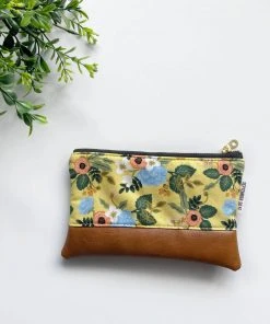 September Skye Bags & Accessories Clothing, Accessories & Mens Coin Purse In Yellow Rifle Paper Floral