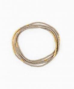 Altiplano Gold Bead Stretch Necklace Wrap Bracelet Clothing, Accessories & Mens