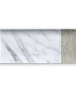 TarHong Mixed Material Carrara & French Oak Platter 17.8" X 7.5"