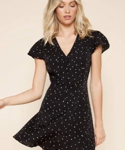 Sugarlips Rockaway Heart Button Up Mini Dress