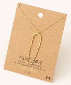 Fame Accessories Clothing, Accessories & Mens Dainty Oval Ring Chain Charm Necklace
