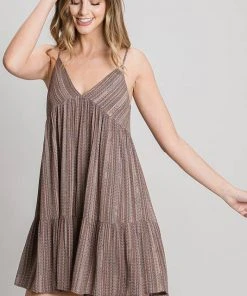 SWEET HABIT V-NECK MINI DRESS