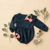 Babe Basics Denim Flutter Sleeve Baby Romper