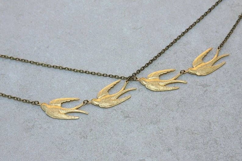 DaniAWESOME Take Off Swallows Necklace Clothing, Accessories & Mens DaniAWESOME Take Off Swallows Necklace Clothing, Accessories & Mens