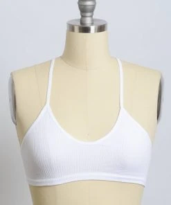 Leto Accessories Seamless Slash Racer Back Bralette