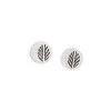 Tiger Mountain Jewelry Leaf Linocut Sterling Silver Studs