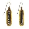 HomArt Clothing, Accessories & Mens Kona Brass Earrings - Lava Stones