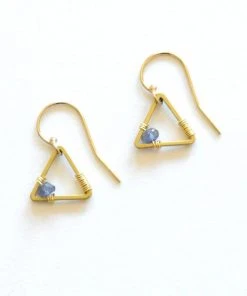 The Didi Jewelry Project Clothing, Accessories & Mens Small Triangle Earrings Lolite