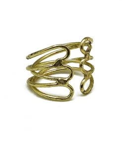 Anju Jewelry Gold Plated Adjustable Ring