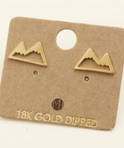 Fame Accessories Mini Mountain Stud Earrings
