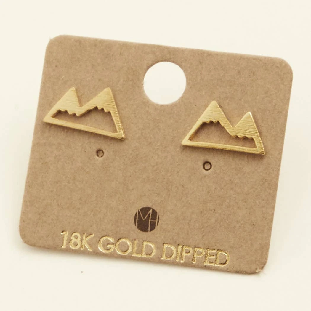 Fame Accessories Mini Mountain Stud Earrings Fame Accessories Mini Mountain Stud Earrings
