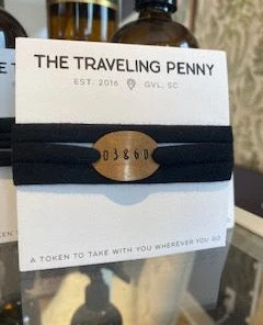 The Traveling Penny 03860 Black Area Code Cloth Wrap Bracelet Clothing, Accessories & Mens