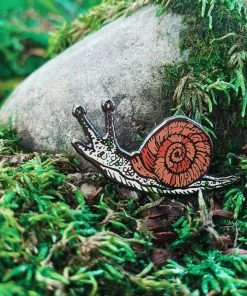 Nature Walk Snail Enamel Pin Clothing, Accessories & Mens