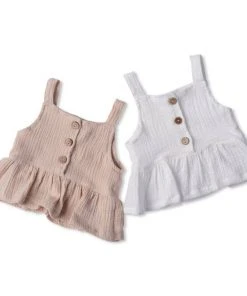 Babe Basics Baby & Pets Beige Ruffle Baby Tank 2 Babe Basics Baby & Pets Beige Ruffle Baby Tank