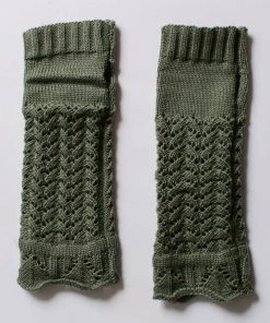 Leto Accessories Sage Knitted Arm Warmers Clothing, Accessories & Mens