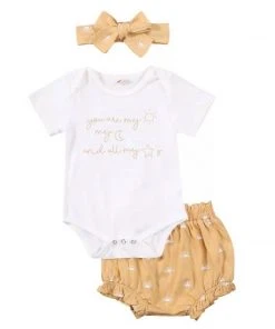 Tiny Trendsetter Inc. Baby & Pets You Are My Sunshine Three-Piece Set